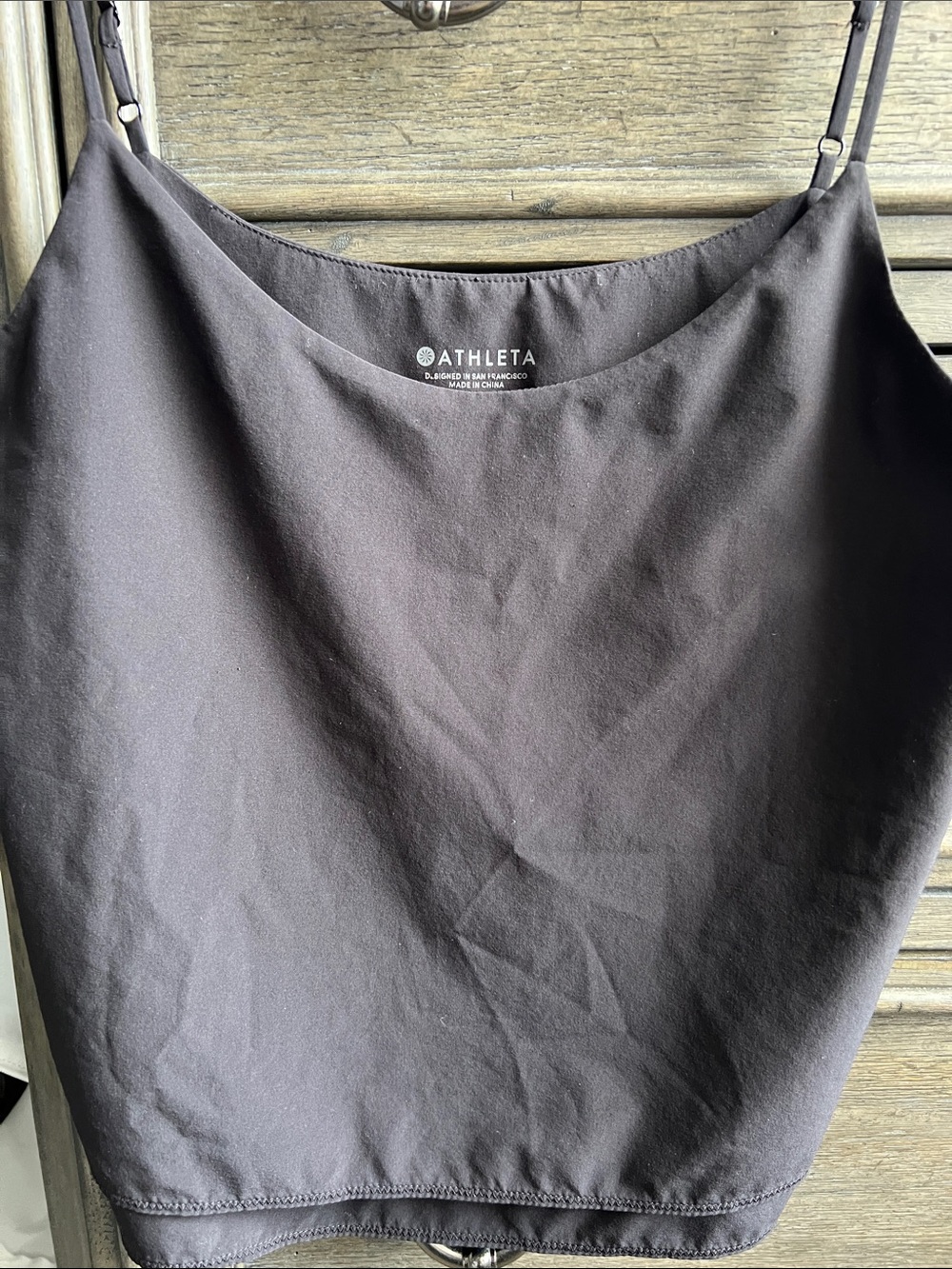 Athleta Black Athletic Tank Top with Logo